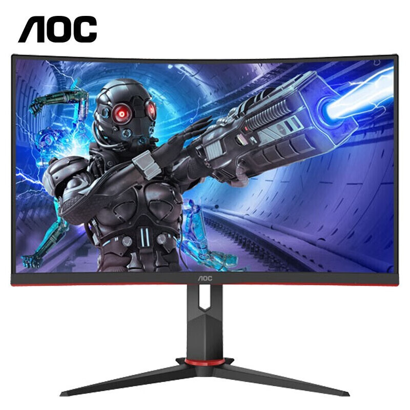 AOC C32G2ZE 31.5英寸240HZ电竞曲面显示器0.5MS响应创新曲率1500